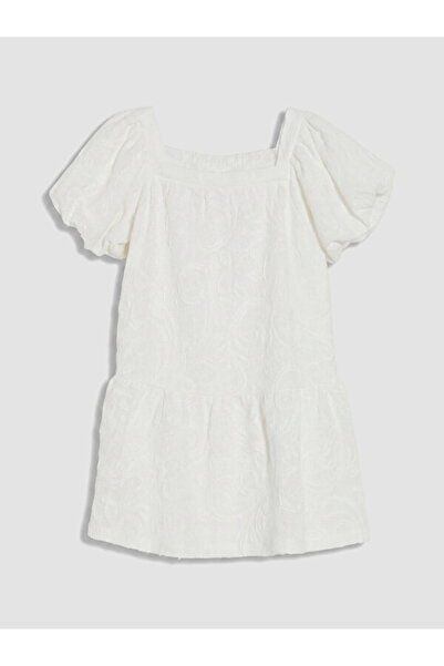 LC Waikiki Square Roba Collar Embroidered Girl's Dress from Uzg Store for Sty...