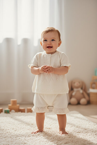 BİANCOFİGLİO Merseerized Baby Shorts Set