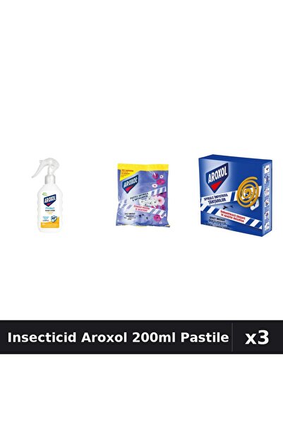 Aroxol Set 3 Insecticid - Loțiune Repelent 200ml + Pastile Anti-Insecte 30 buc