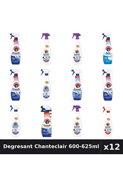 Chanteclair Set 12 Degresant Universal 600-625ml - 8 Arome, Anticalcar, Detar...