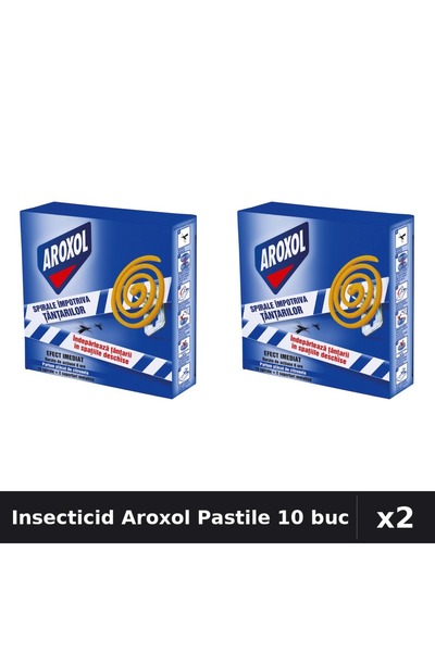 Aroxol Set 2 Insecticid Pastile/Spirale Anti-Insecte - 10 buc, Protectie Casa