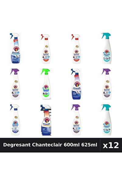 Chanteclair Set 12 Degresant Universal 600ml 625ml - 9 Arome, Detartrant, Ant...