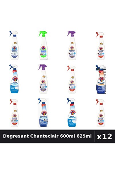 Chanteclair Set 12 Degresant Universal 600ml-625ml - 8 Arome, Anticalcar, Det...