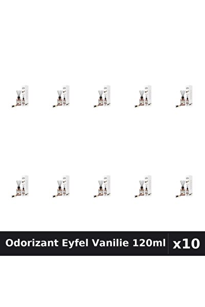 Eyfel Pachet 10 Odorizant Camera Betisoare Vanilie 120ml - Parfum Intens
