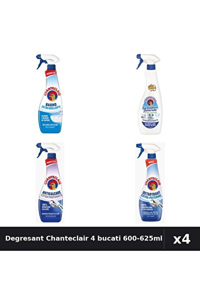 Chanteclair Set 4 Degresant Universal 600-625ml - Bicarbonat, Anticalcar, Det...