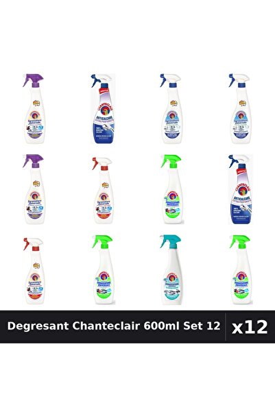 Chanteclair Set 12 Degresant Universal 600-625ml - 7 Arome Asortate, Anticalc...