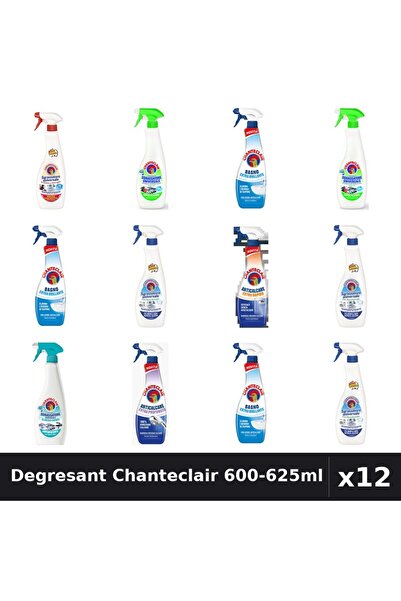 Chanteclair Set 12 Degresant Universal 600-625ml - 7 Arome Asortate, Anticalcar