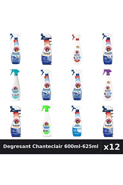 Chanteclair Set 12 Degresant Universal 600ml-625ml - 8 Arome, Anticalcar, Det...