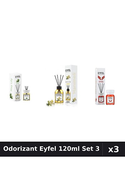 Eyfel Set 3 Odorizant Camera Betisoare 120ml - Lacramioare, Mana Maicii, Red ...