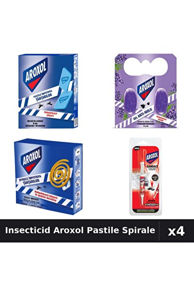 Aroxol Set 4 Insecticid Pastile/Spirale Anti-Insecte - 30, 10, 5g, 2 buc - Pr...