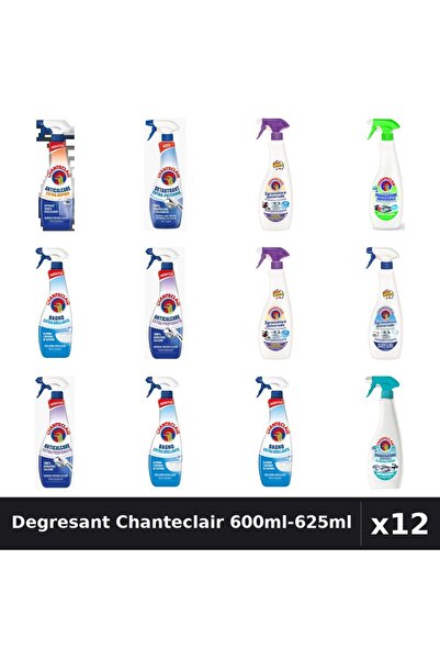 Chanteclair Set 12 Degresant Universal 600ml-625ml - 9 Arome, Anticalcar, Det...