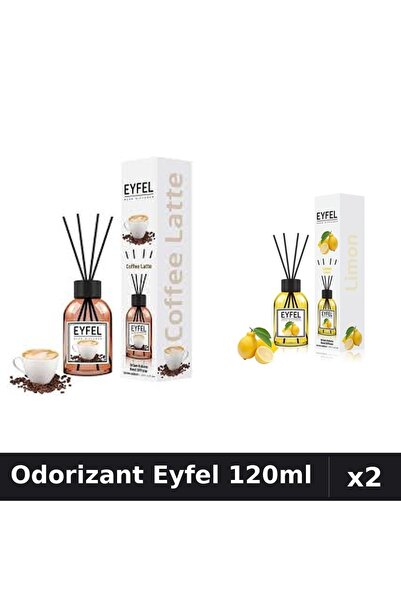 Eyfel Set 2 Odorizant Camera Betisoare 120ml - Cafea, Lamaie - Parfum