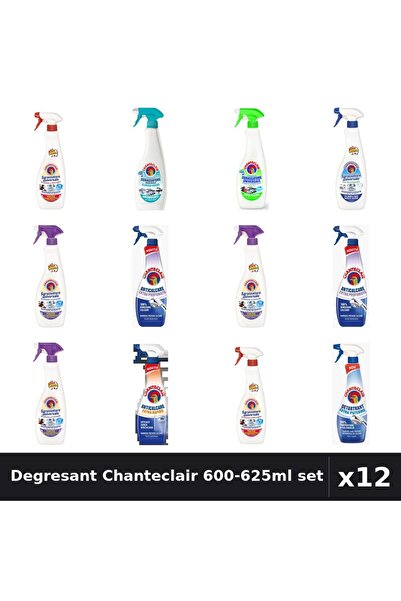Chanteclair Set 12 Degresant Universal 600-625ml - 8 Arome Asortate, Anticalcar