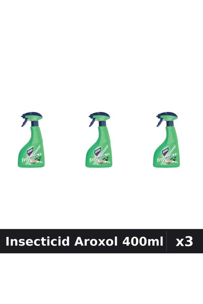 Aroxol Set 3 Spray Insecticid 400ml - Anti Gandaci, Tantari, Muste - Protectie