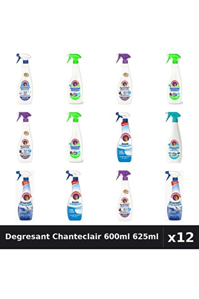 Chanteclair Set 12 Degresant Universal 600ml-625ml - 7 Arome Asortate, Antica...