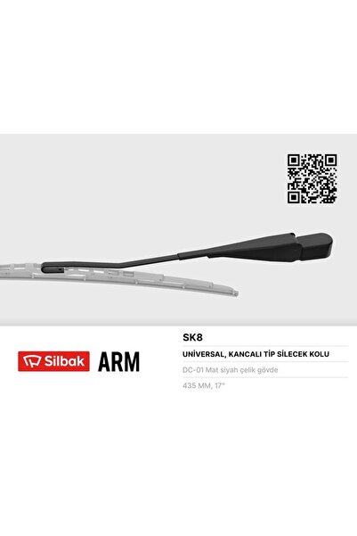 Silbak BİREYCEL SİLECEK KOLU 385MM R12 TSW-TOROS (130758) ARKA EM