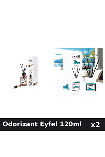 Eyfel Set 2 Odorizant Camera Betisoare 120ml - Vanilie, Ocean - Parfum