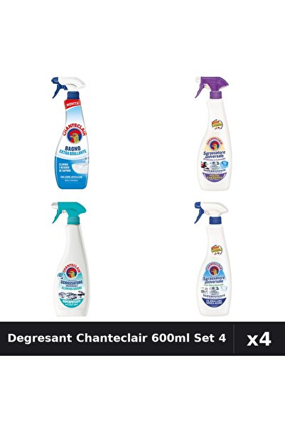 Chanteclair Set 4 Degresant Universal 600ml - Anticalcar, Mosc, Bicarbonat, S...