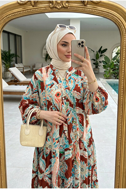 Kirazca Butik فستان نسائي طويل أنيق ذو طابع عرقي