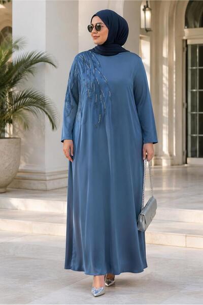 Alvina Plus Size Crepe Satin Dress 20798