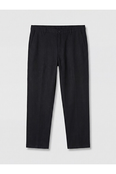 LC Waikiki Standardfit Linen Blend Men's Pleated Trousers for Style Enthusias...