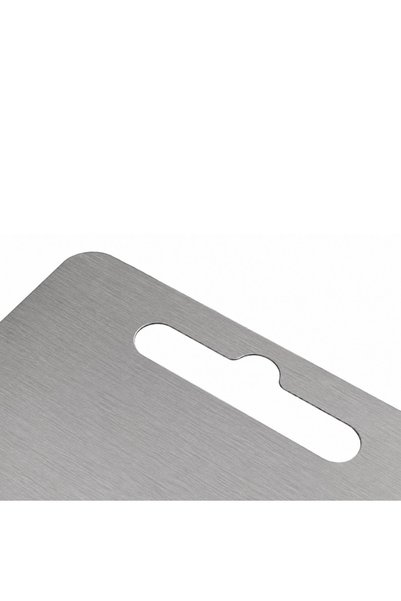 IGRILL Et Kesme Tahtası 304 Paslanmaz Çelik 32x24cm - Hijyenik Çift Taraflı Mutfak Tezgah Üstü Kesim