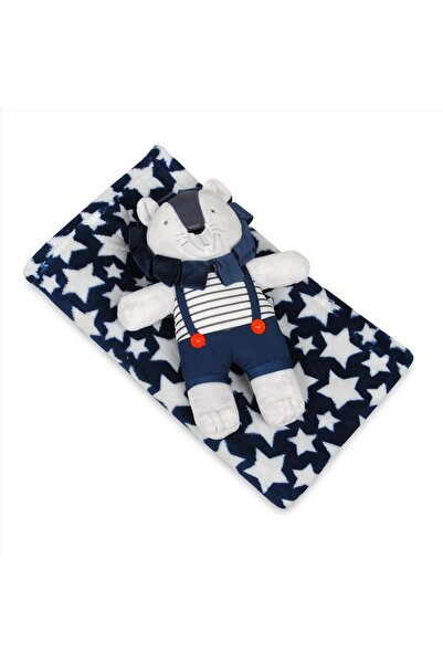 BabyMatex Set paturica Carol Baby Blanket si jucarie de plus Lion 04