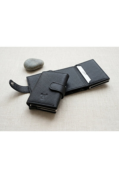 PASSTELL 100% Genuine Leather Credit Card Holder and Wallet with Snap Closure...