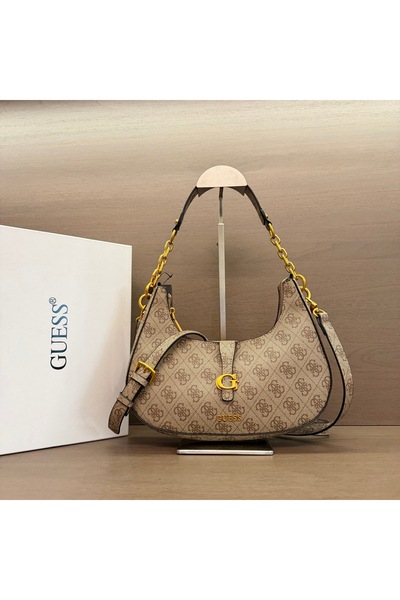 Guess Luxe GS New Crescent-Print One-Shoulder Bag 27 x 6 x 21 CM