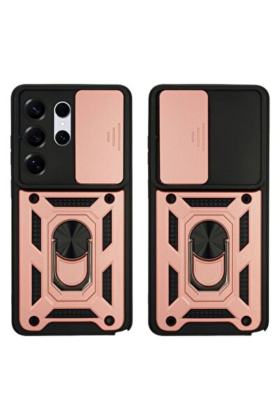 Sonique Θήκη Ring Armor CamPro για Samsung Galaxy S26 Ultra Ροζ Χρυσό