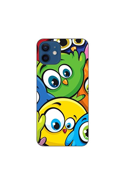 OEM Husa compatibila cu Apple iPhone 12 Silicon Gel Tpu Model Bufnite Colorate