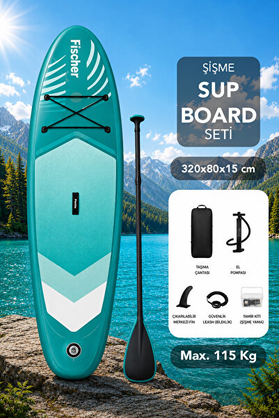 Fischer Şişme Sup Board Seti - 115kg Taşıma Kapasiteli Taşıma Çantalı Sörf Ta...