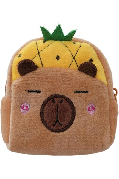 Arabest Plush Coin Purse,Soft Capybara-Themed Change Pouch with Zipper,Small ...