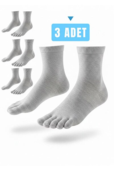 GİYU SHOP جوارب إصبع للرجال مكونة من 3 قطع من الخيزران والفطر مقاس 36-44