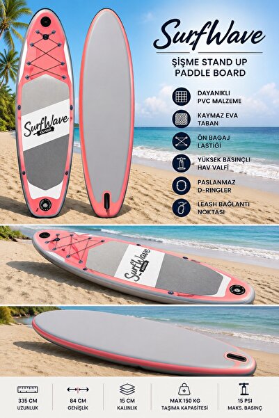surfwave HMI005-11 335x84x15 cm Şişme SUP Tahtası Seti – Profesyonel Paddle B...