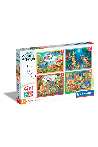 CLEMENTONI Παζλ 4 σε 1 Super Color Disney Winnie The Pooh