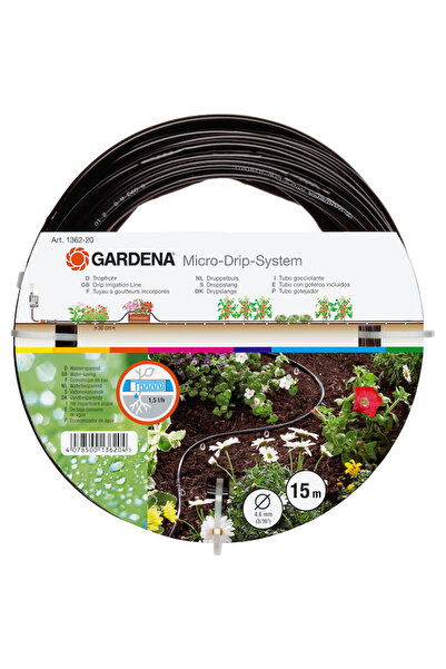 Gardena Set conducta cu picurator 3/16", 15 m
