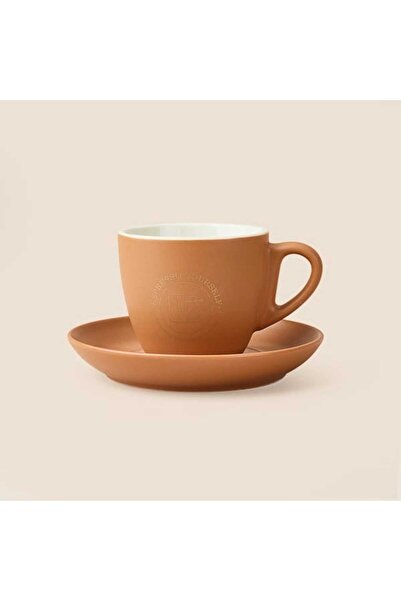 Tohana Porselen Tabaklı Kahve Fincanı - Renkli - 200 ml