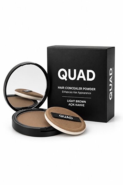 QUAD Unisex Light Brown/Light Auburn Hair & Beard Powder Concealer Volumizing...
