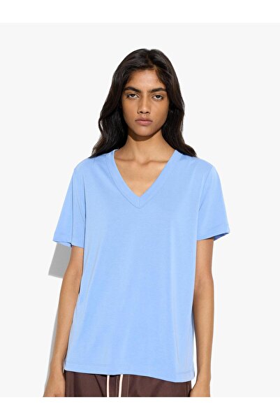 PARFOIS Kadın V Yaka T-Shirt