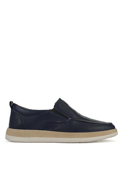 Ziya , Men's Genuine Leather Casual Shoes 161423Z352 Navy Blue