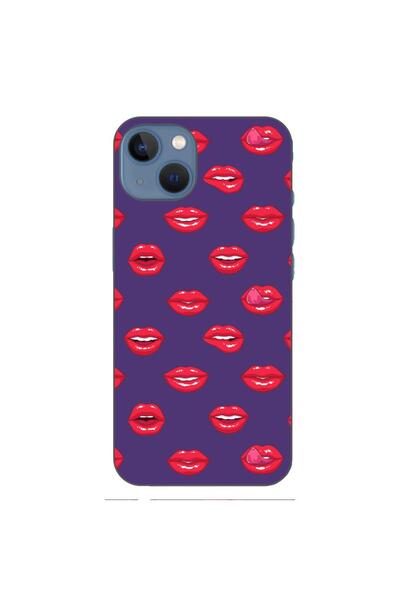 OEM Husa compatibila cu Apple iPhone 13 Silicon Gel Tpu Model Buze Pattern