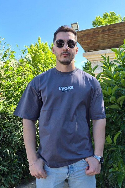 Kedi Oversize T-Shirt Gri