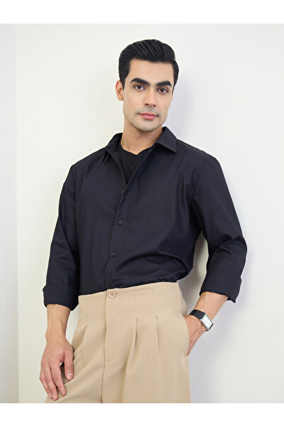 Styli Men Regular Fit Solid Shirt