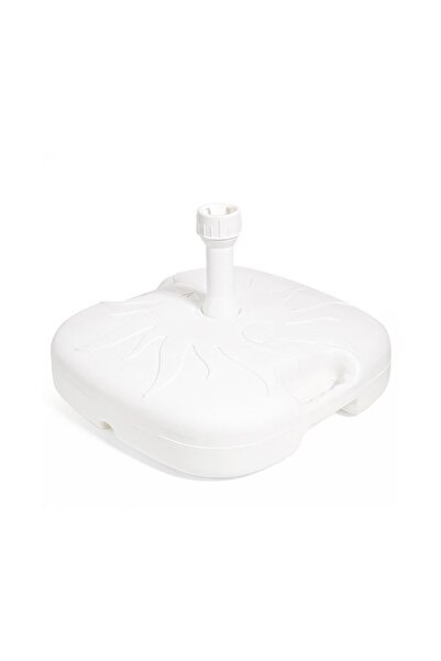 OEM Beach Umbrella Base, White Plastic, High Stability, Compatible Ø18-33 mm