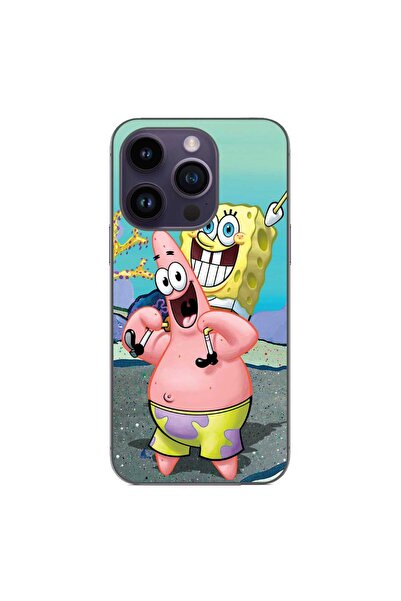 OEM Case compatible with Apple iPhone 14 Pro Silicone Gel Tpu Spongebob Pattern