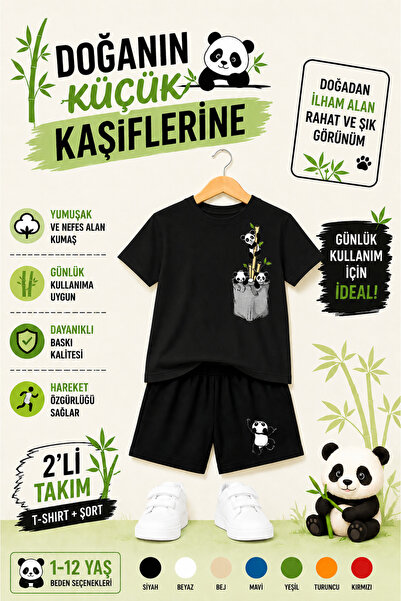 OVERMAX 🐼 Mali istraživači prirode – set za decu sa panda printom – udobna, ...