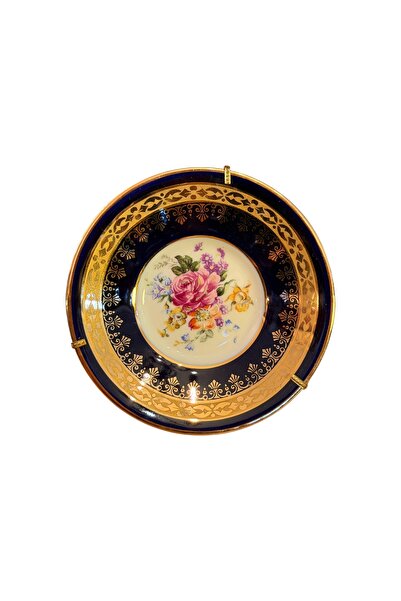 Fransız Limoges Limoges Hand-Painted Porcelain Decorative Plate, 10 cm in Dia...