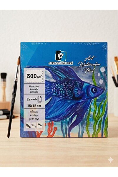 Alex Schoeller ALEX.15X15 300GR 12Lİ SPİRALLİ ART SULU BOYA DEFTERİ ALX-3954