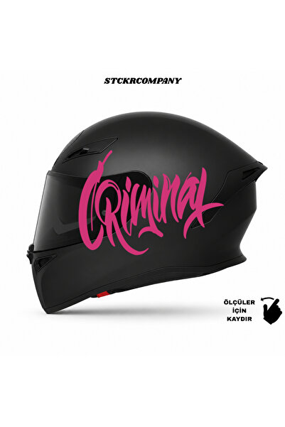 STCKRCO Criminal Kask Sticker – Motor Kaskı İçin Premium Yazı Sticker